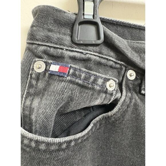 Tommy Hilfiger Women's Jeans Black Size 30x27 High Rise Raw Hem Grunge Y2K - Picture 3 of 12